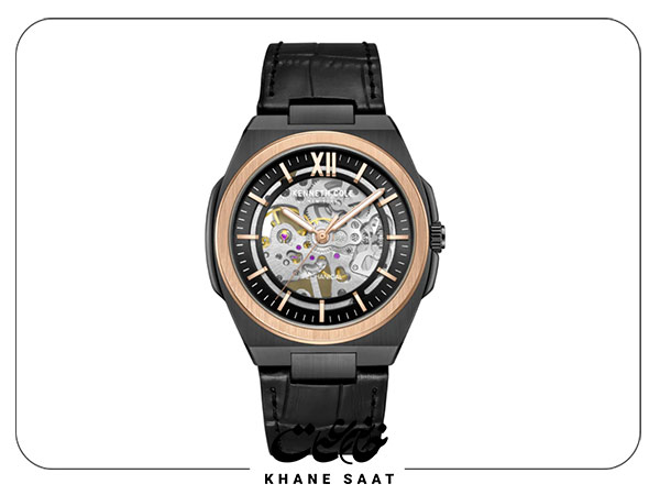 ساعت کنت کول مدل KCWGE0014004 با رنگ مشکی ظاهری شیک و موقر به آقایان می‌دهد.