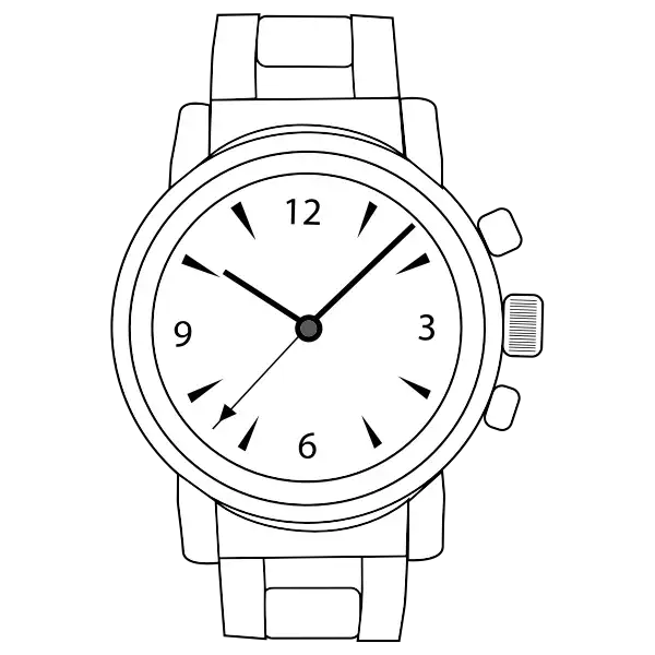 Wrist-Watch-Line-Art